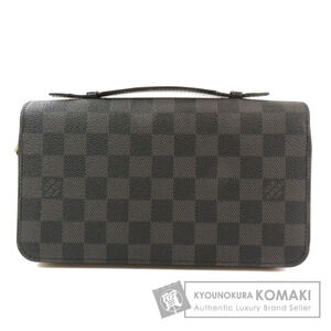 Louis Vuitton Zippy Damier Graphite Black Long Wallet Canvas
